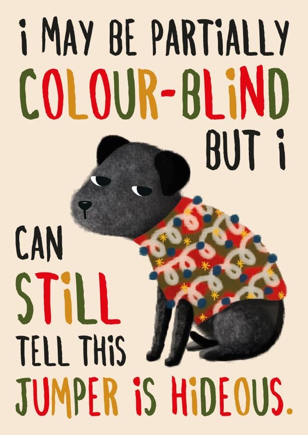 funny jumper Christmas Card 7603 created by Chelsey Adams