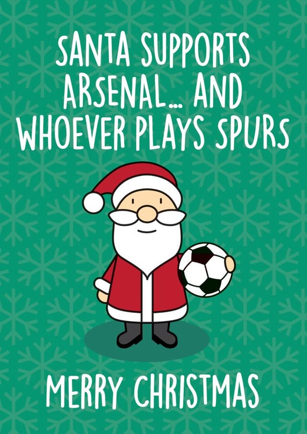 Arsenal Football Fan Christmas Card created by Thirty Mussels