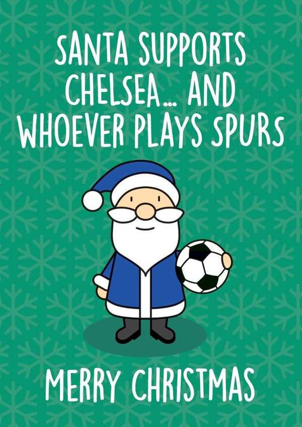 Chelsea Football Fan Christmas Card created by Thirty Mussels