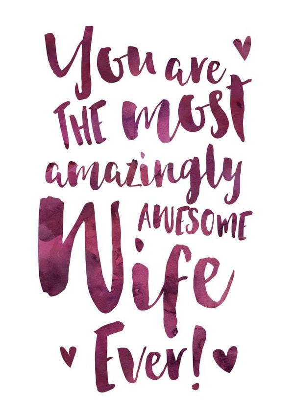 Amazingly Awesome Wife Anniversary or Birthday Card created by Dig The Earth