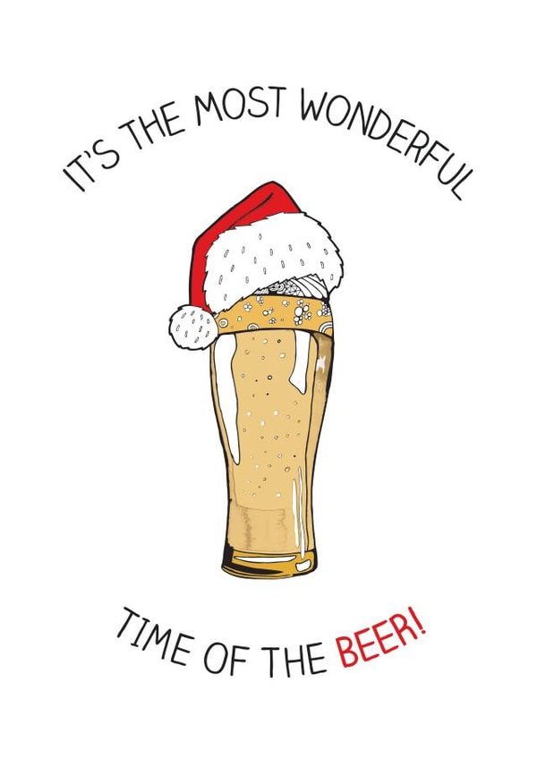 beer funny Christmas Card 6131 created by The Card Compony