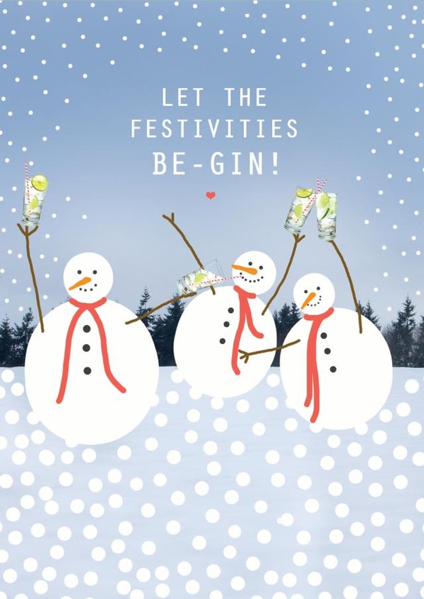 gin alcohol Christmas Card 13770 created by LAURA TRUBY DESIGNS