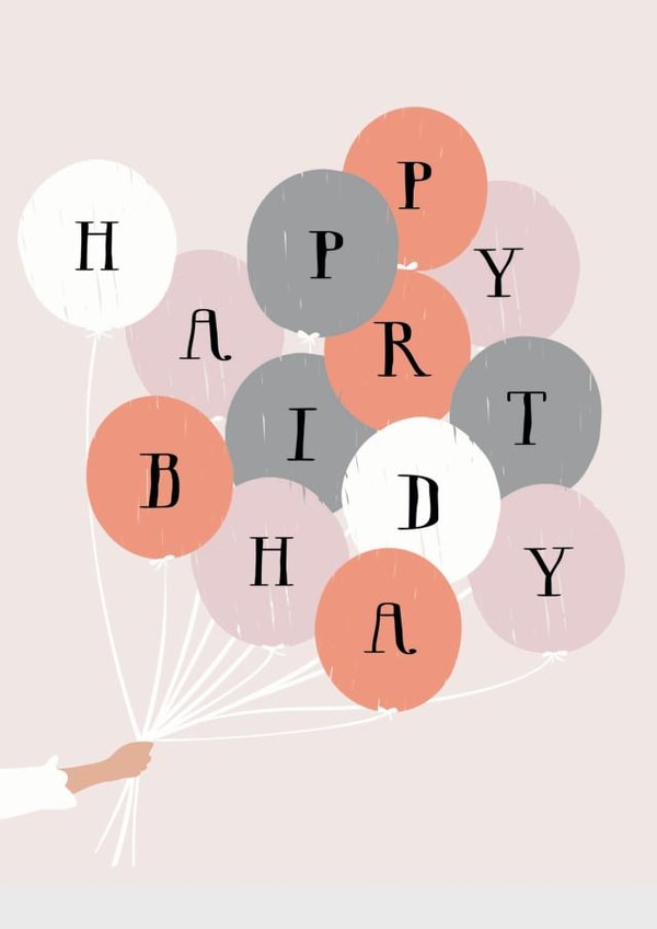 birthday balloons Card 28152 created by Olive + Jude