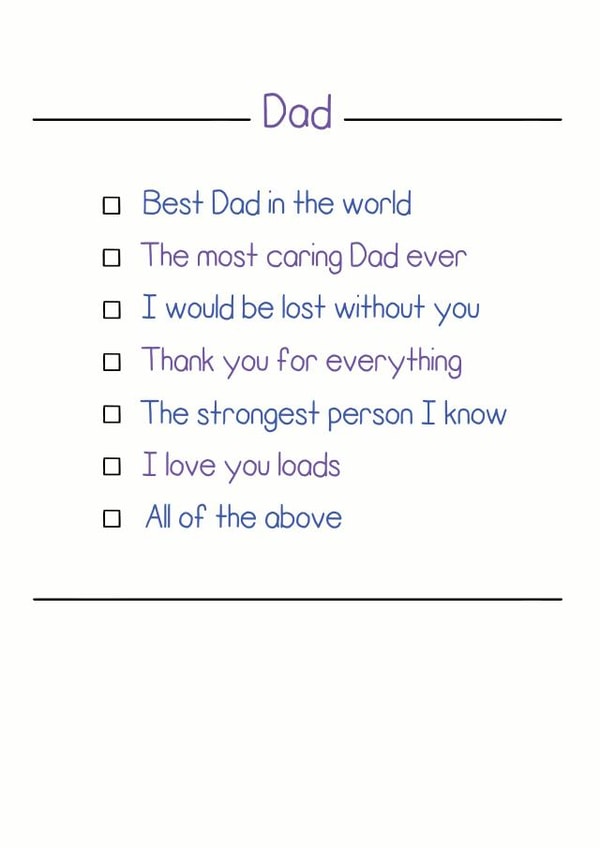 Dad best Birthday Card 36129 created by Rubber John