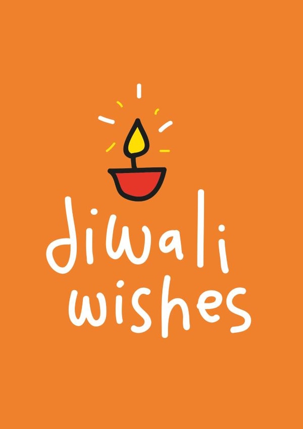 diwali typography Faith Card 8013 created by The Playful Indian