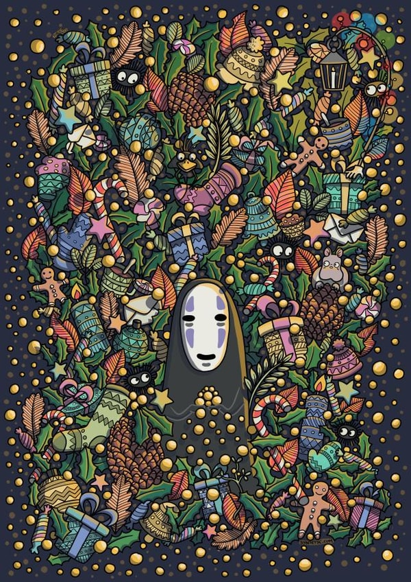 kaonashi christmas Card 22247 created by Roberto Nieto