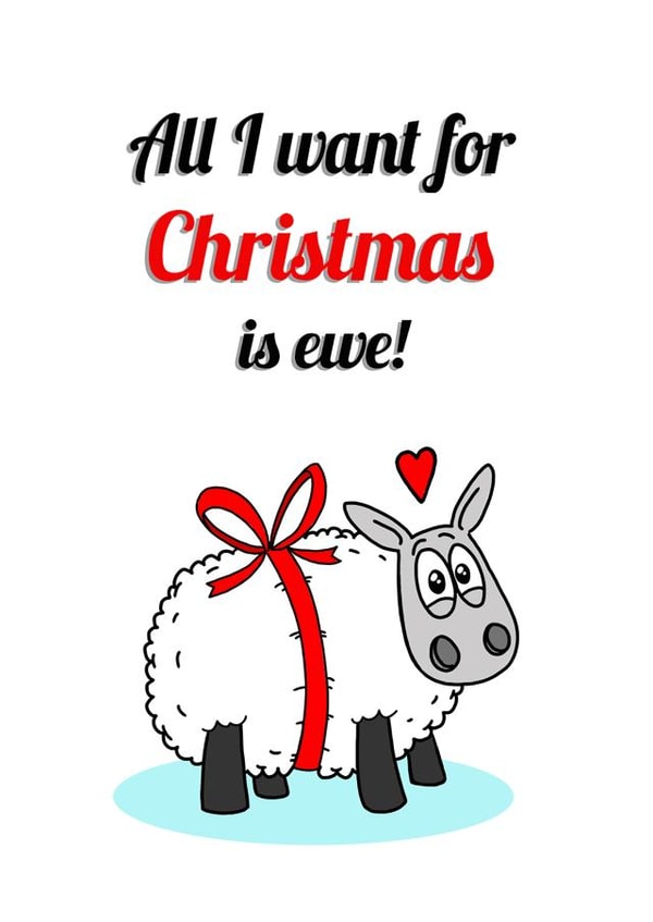 sheep xmas Christmas Card 28253 created by Eweniverse