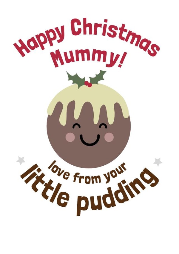 xmas pudding Christmas Card 3879 created by Wink Design - Michelle Roberts