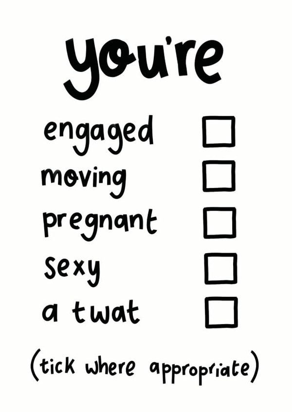 Engagement design - tick list created by Darwin Designs