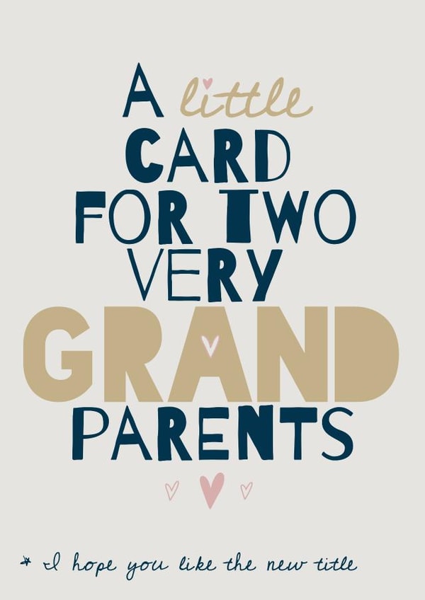 Grandparents - Pregnancy Reveal Announcement Card - New Baby created by Sian Moore Illustration