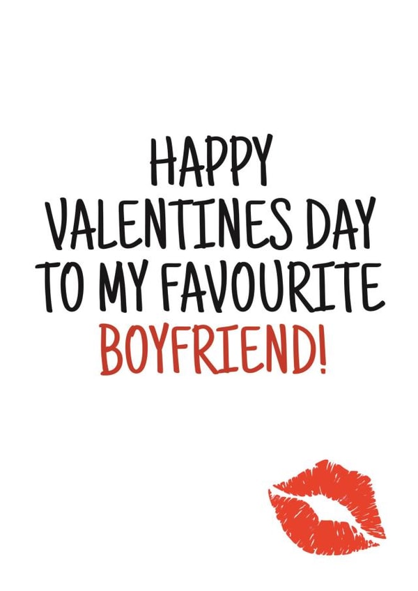 favourite kiss Valentines Day Card 34703 created by Banter King