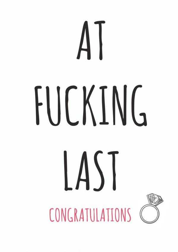 Simple Engagement Card - At Last created by Banter King