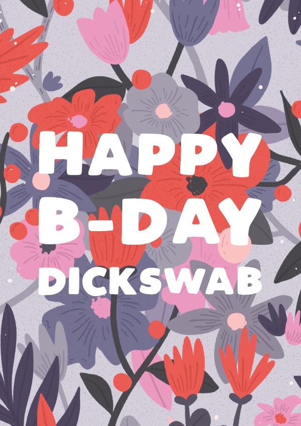 rude dickswab Birthday Card 2190 created by Charly Clements