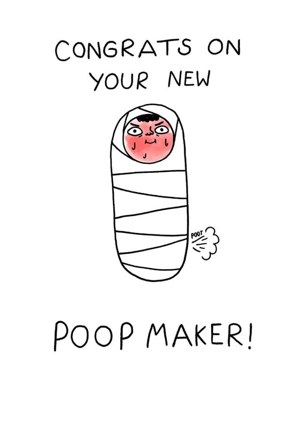 congrats on New Baby Card 7450 created by Ruthycomics