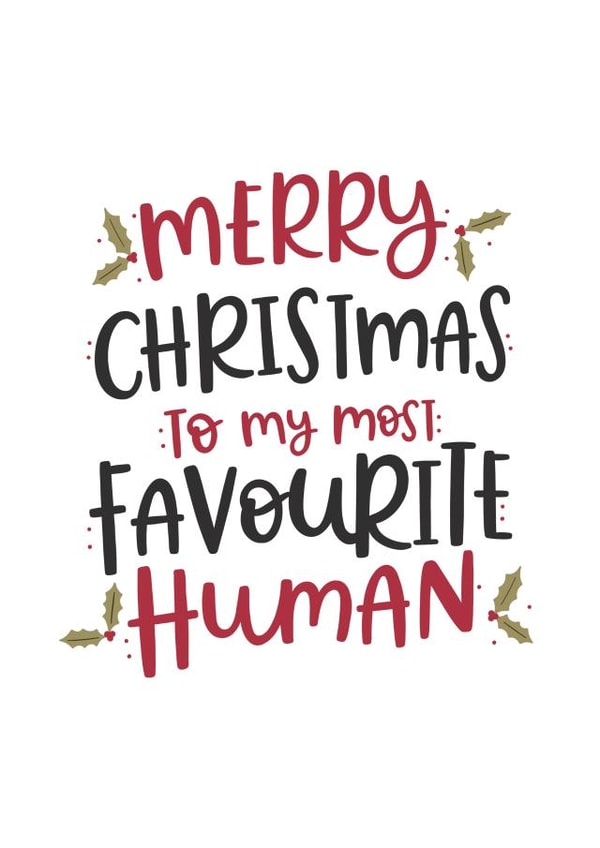 Favourite Human Christmas Card created by Abbie Imagine