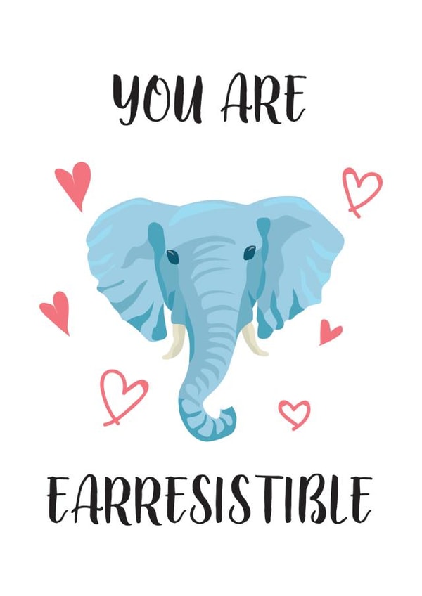 elephant irresistible Card 38162 created by Fenella Designs
