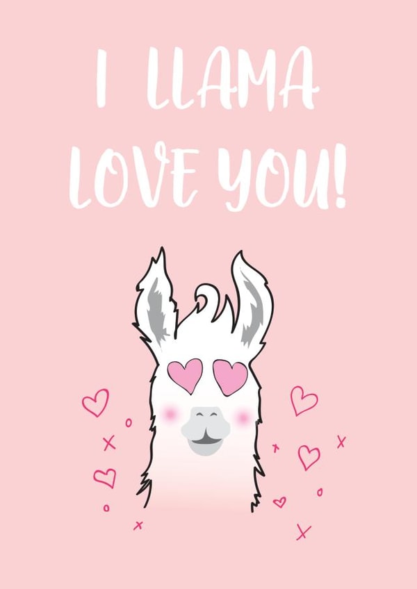 llama llamalove Card 38163 created by Fenella Designs