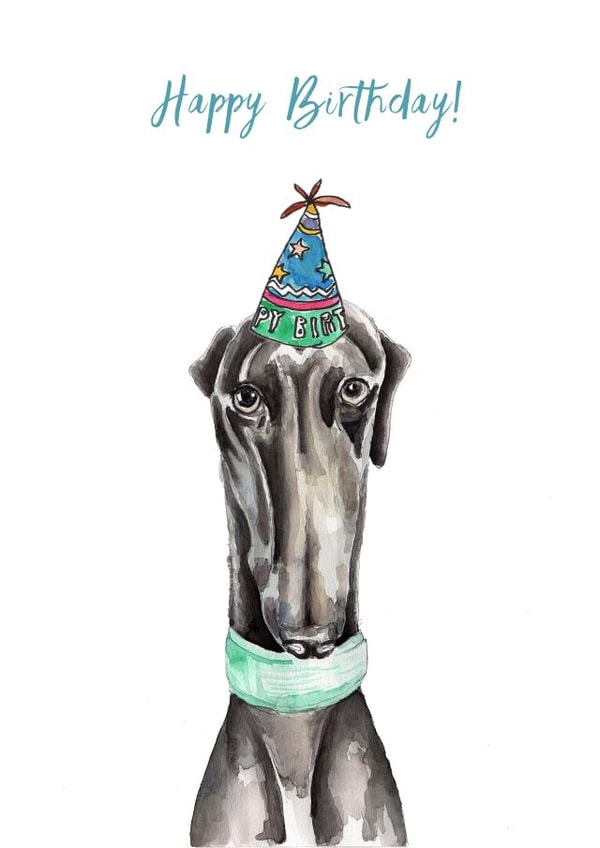 greyhound happy Birthday Card 9227 created by Harriet Lowther