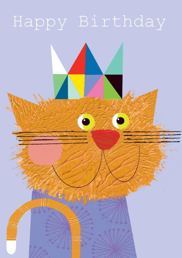 birthday card - cat - happy birthday - cute created by Kali Stileman