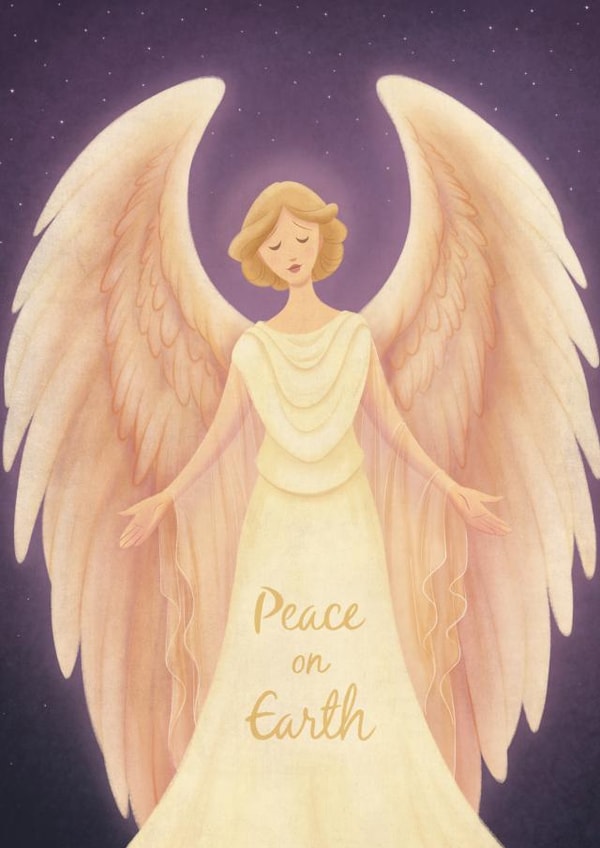 angel peace Christmas Card 26209 created by Sarah Satrun