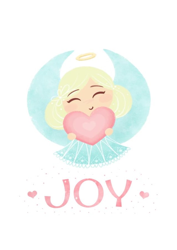 angel joy Christmas Card 26216 created by Catherine Satrun