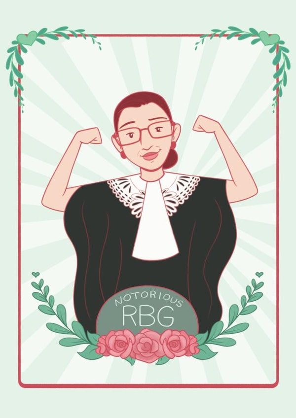 RBG Ruth Bader Ginsburg Card 26218 created by Catherine Satrun