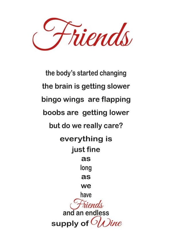 Friends and wine make the world go round created by Unique Word Designs