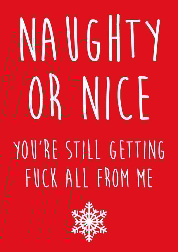 naughty nice Christmas Card 7739 created by Bonnie Banter