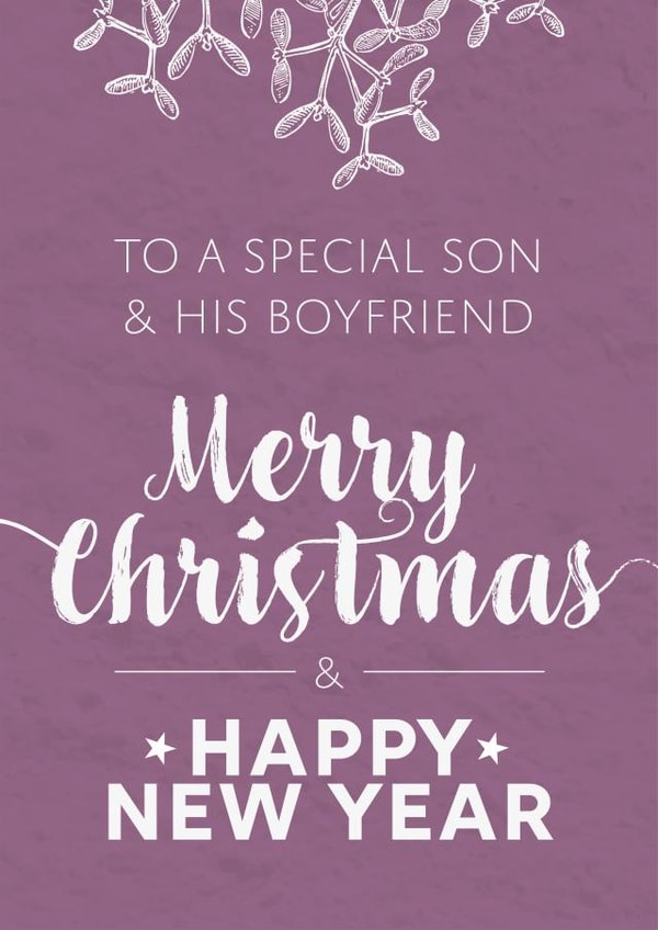 special son Christmas Card 36951 created by F. Mower
