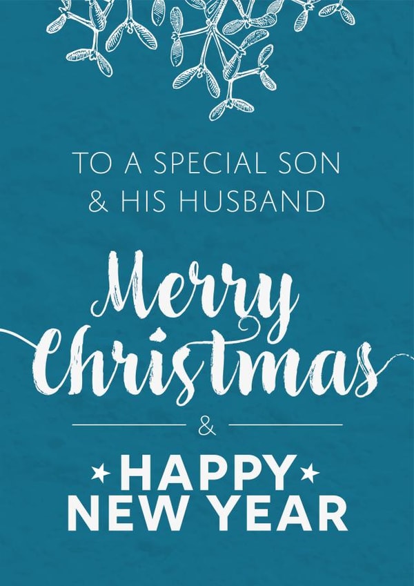 special son Christmas Card 13537 created by F. Mower