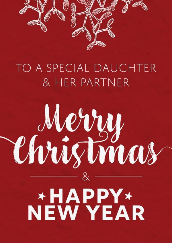 special daughter Christmas Card 13539 created by F. Mower