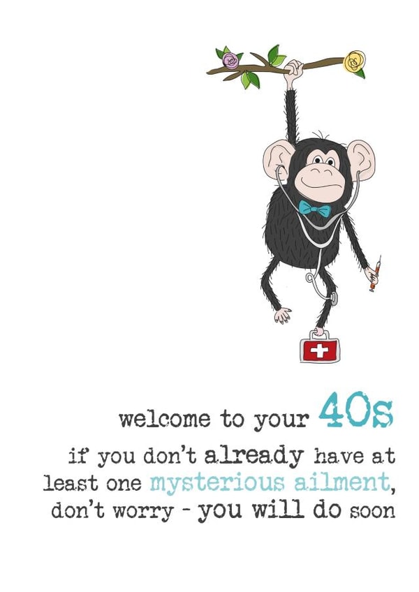 Welcome to your 40s created by Dandelion Stationery