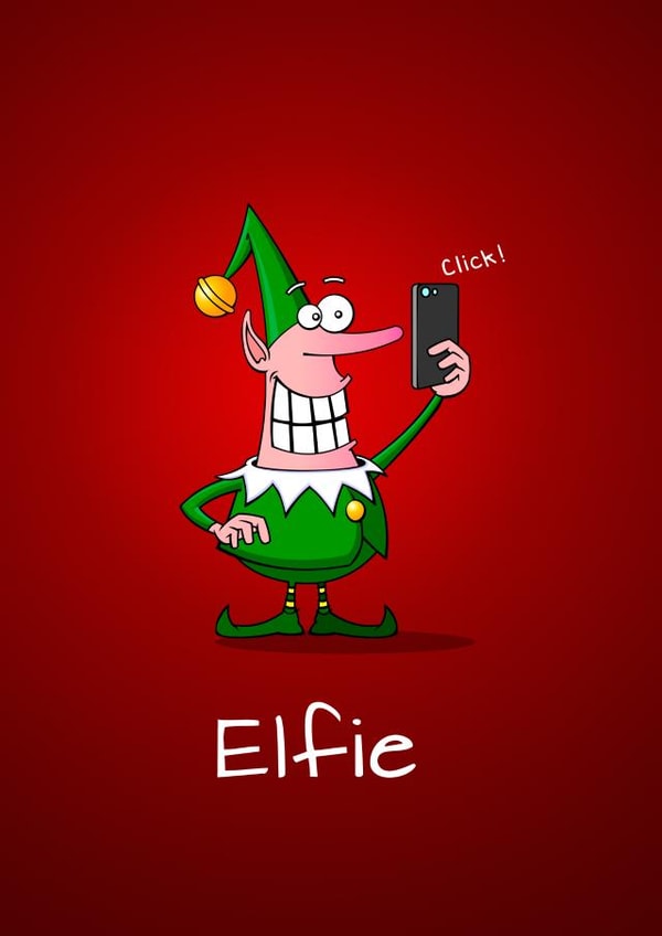 elfie selfie Christmas Card 35658 created by Eoin McKeown