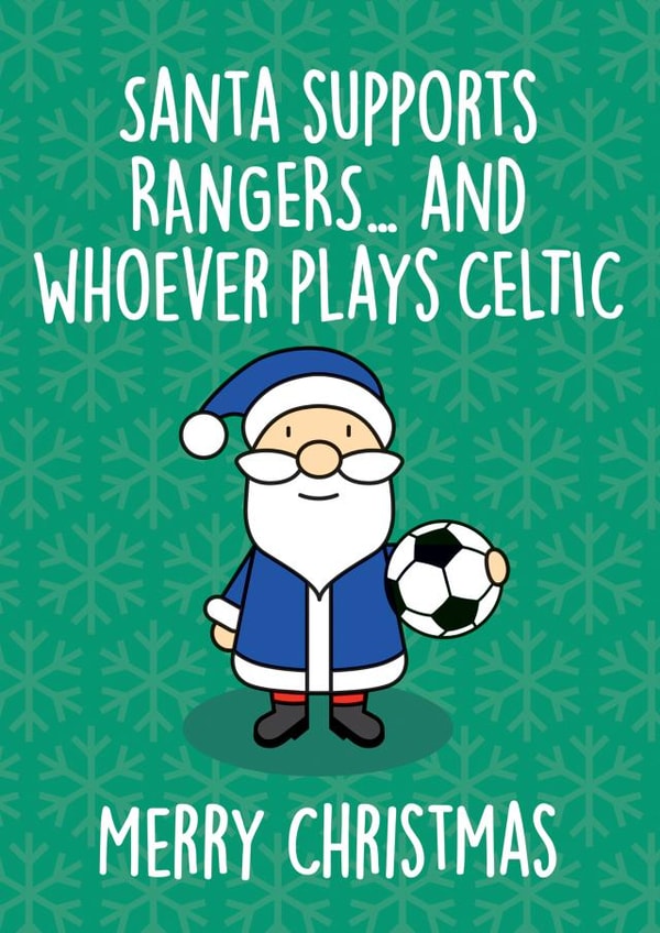 Rangers Football Fan Christmas Card created by Thirty Mussels