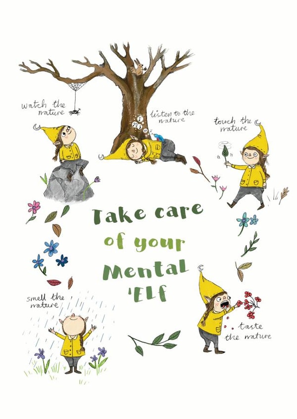 Take care mental health card for friend created by Heidi Burton