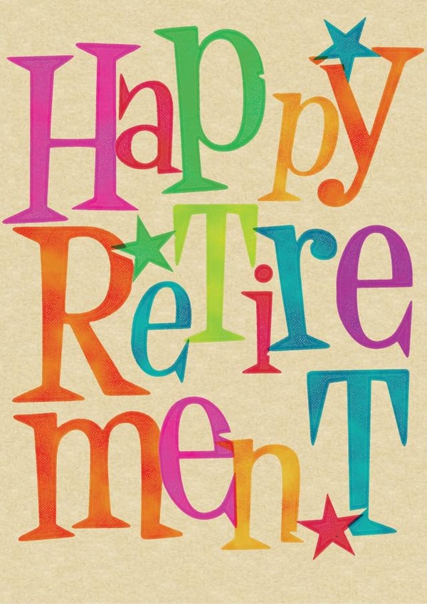 happy star Retirement Card 5612 created by Lizzie O'Grady