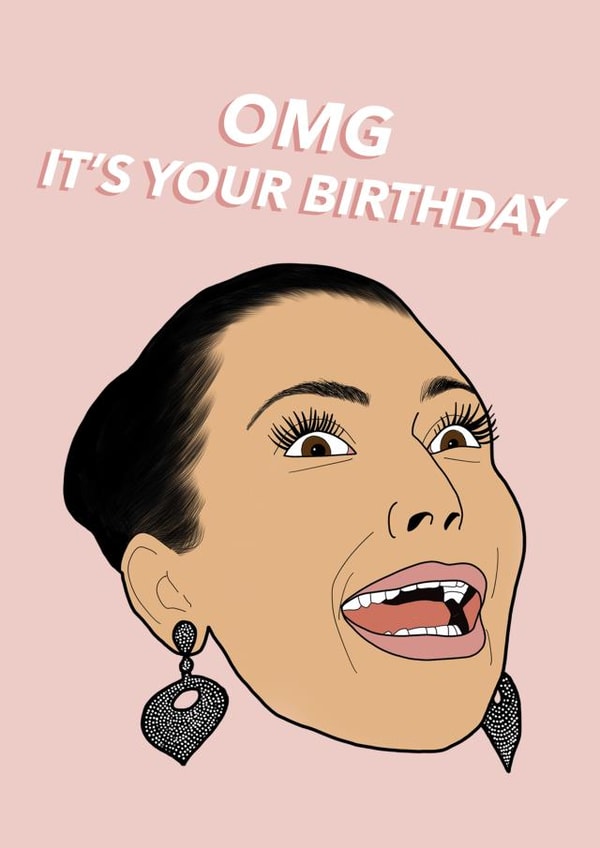 Funny Kim Kardashian Birthday Card created by Studio Yelle