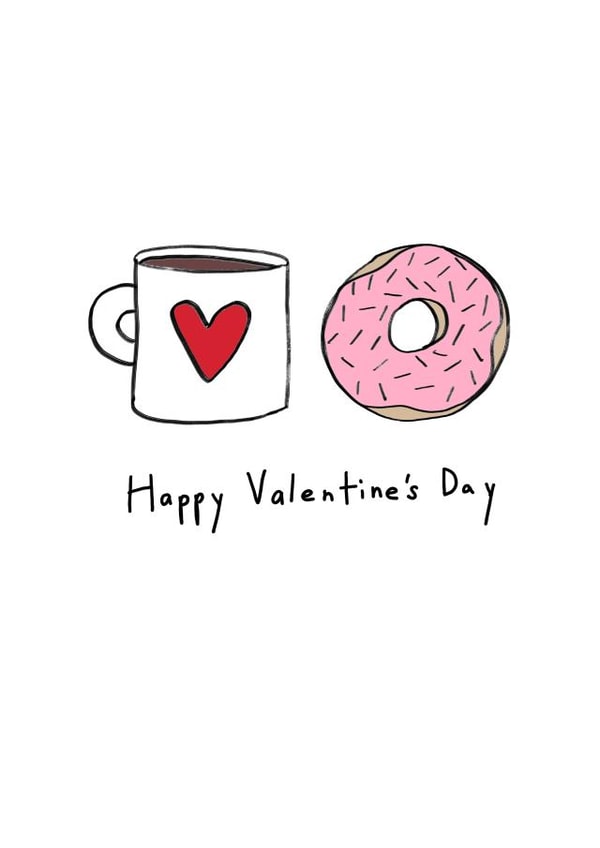 heart donut Valentines Day Card 22441 created by Andrea Lauren