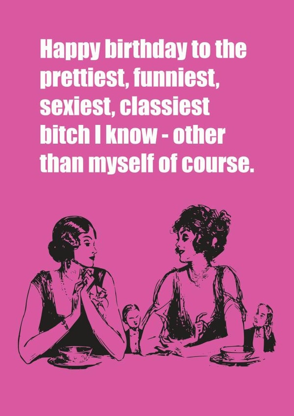 funny rude Birthday Card 12864 created by Witty Banter