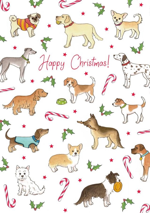 dog pet Christmas Card 6170 created by Hazel Fisher Creations