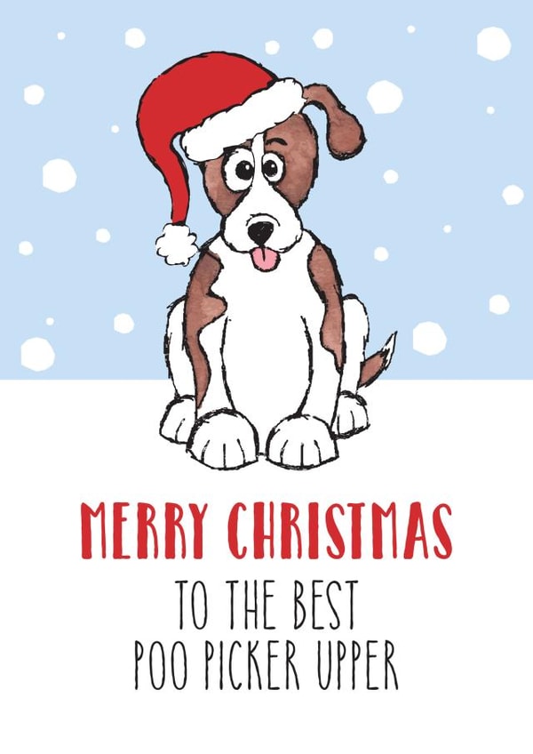 merry xmas Christmas Card 7493 created by HC Illustrations