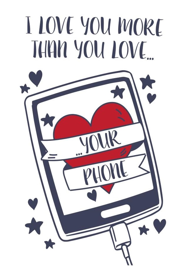 love you Valentines Day Card 26495 created by PaperJam Print Co.