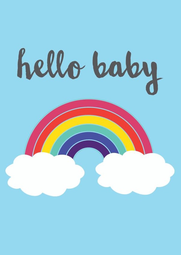 baby rainbow New Baby Card 12481 created by Calliwally