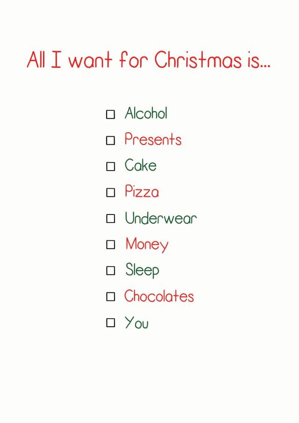 Adult Alcohol Christmas Card 36130 created by Rubber John