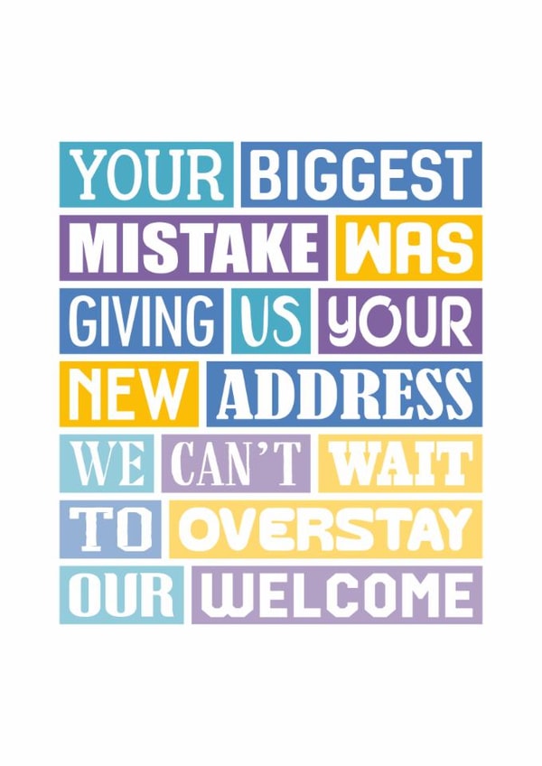 Funny New Home Card - Congratulations New House - From Us created by SixElevenCreations