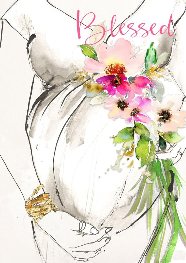 Baby shower Pregnancy Card 1159 created by Jodi Pedri