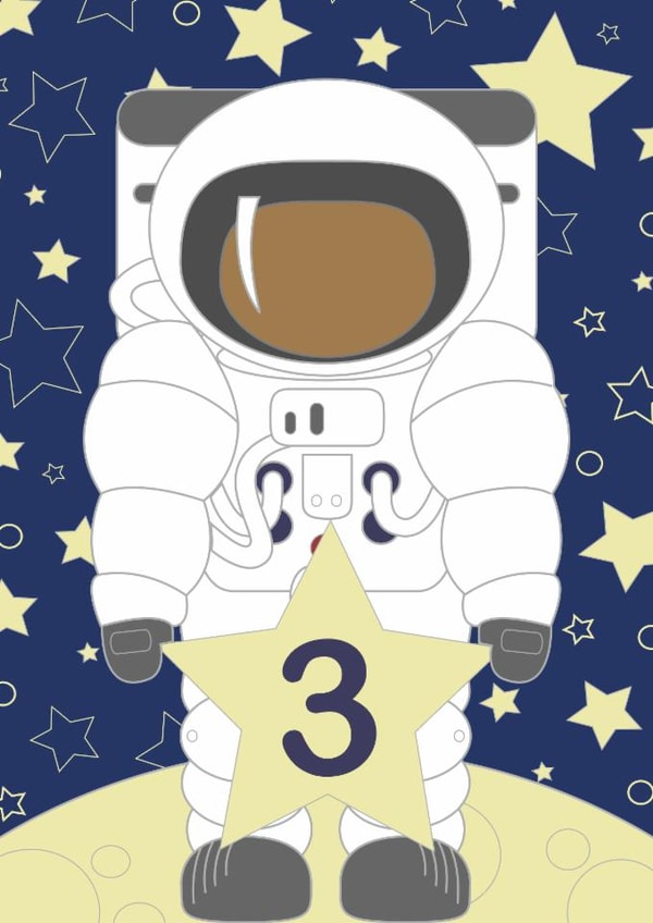 space astronaut Birthday Card 8787 created by Sarah Twist