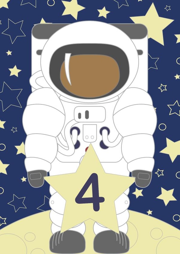 space astronaut Birthday Card 8788 created by Sarah Twist