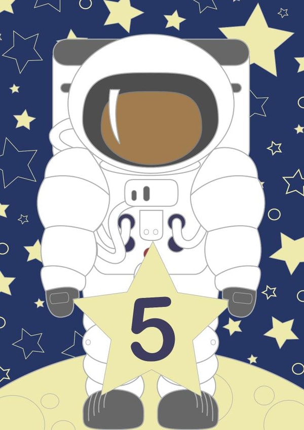 space astronaut Birthday Card 8789 created by Sarah Twist