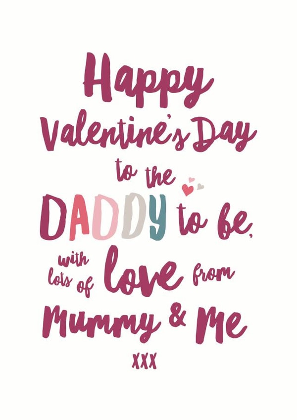 Daddy To Be Valentine's Day Card created by Sweetlove Press
